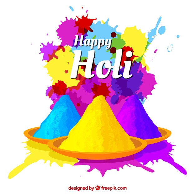 Fondo colorido de feliz holi