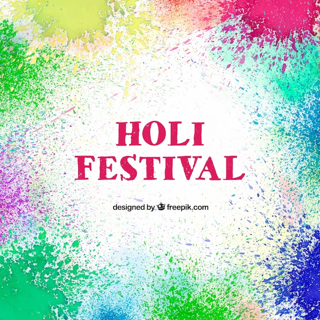 Vector gratuito fondo colorido para el festival holi