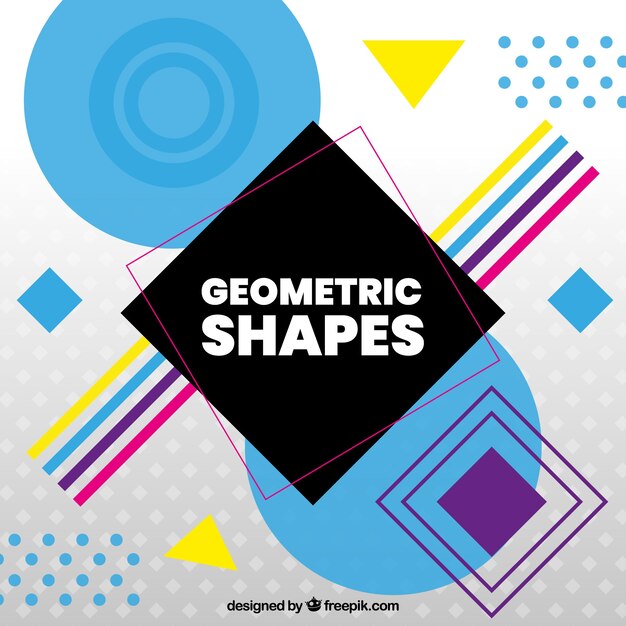 Fondo colorido con figuras geométricas