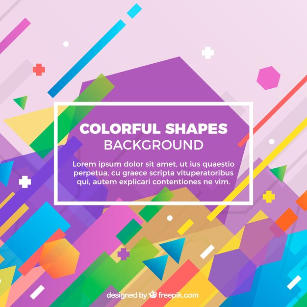Fondo colorido con figuras geométricas