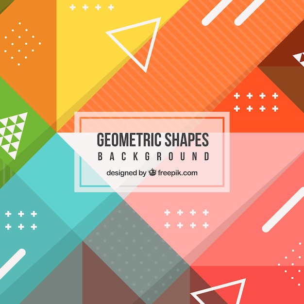 Fondo colorido con figuras geométricas