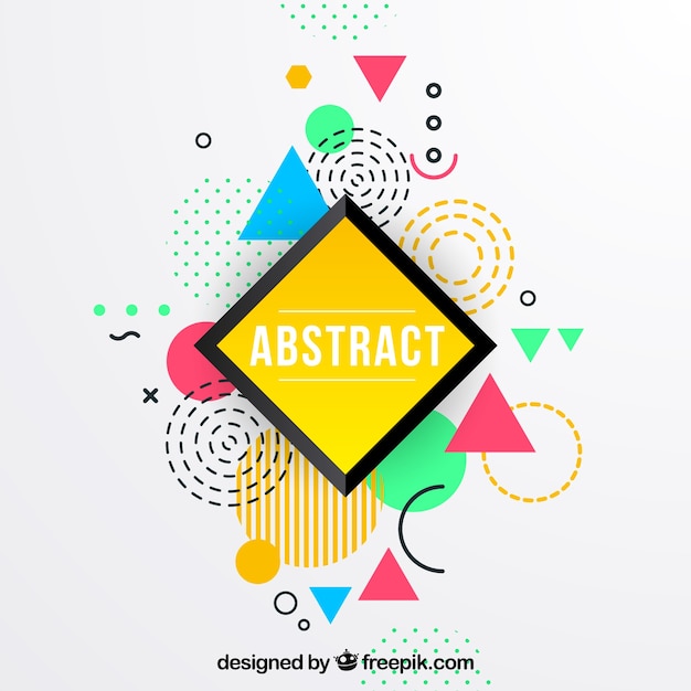 Fondo colorido con figuras geométricas
