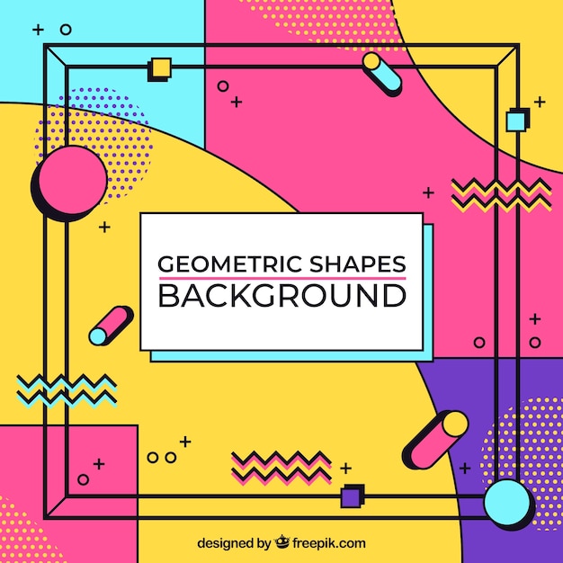 Fondo colorido con figuras geométricas