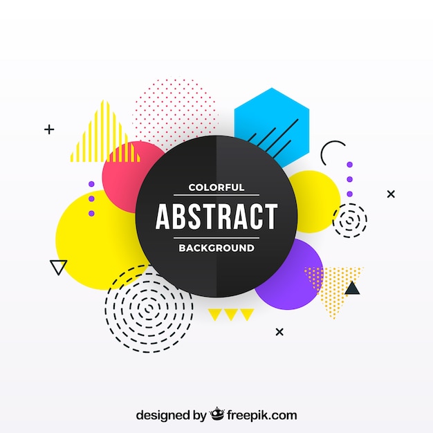 Fondo colorido con figuras geométricas