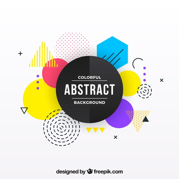 Fondo colorido con figuras geométricas