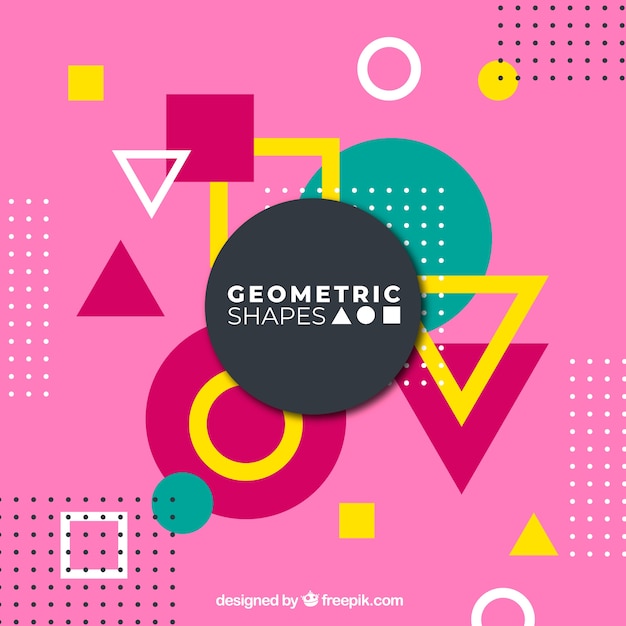 Fondo colorido con figuras geométricas