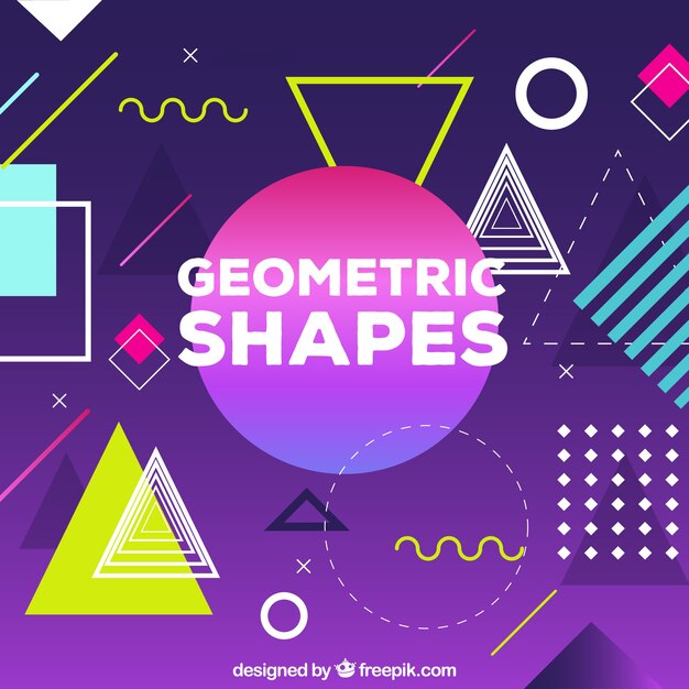 Fondo colorido con figuras geométricas