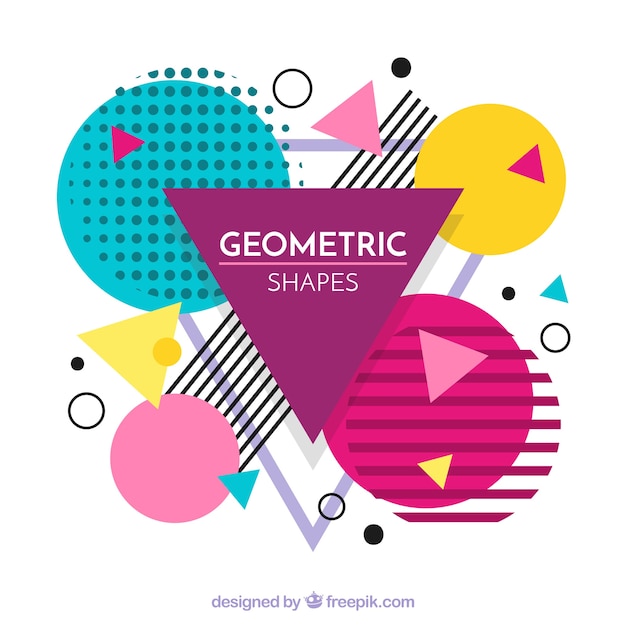 Fondo colorido con figuras geométricas