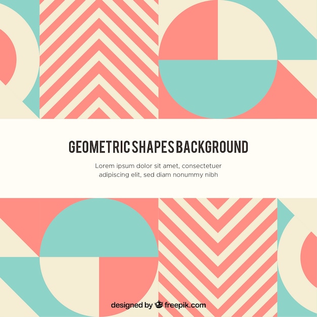 Vector gratuito fondo colorido con figuras geométricas