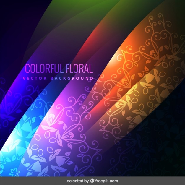 Vector gratuito fondo colorido floral ornamental