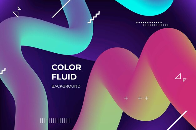 Fondo colorido fluido formas 3d