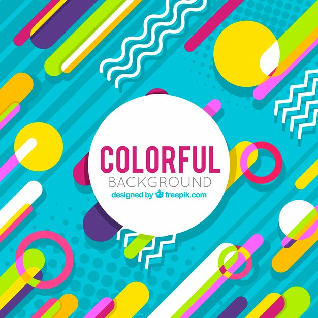 Fondo colorido con formas diferentes