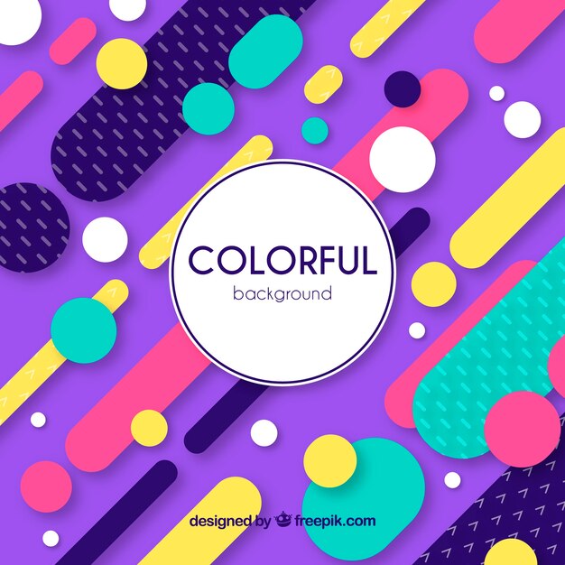 Fondo colorido con formas diferentes