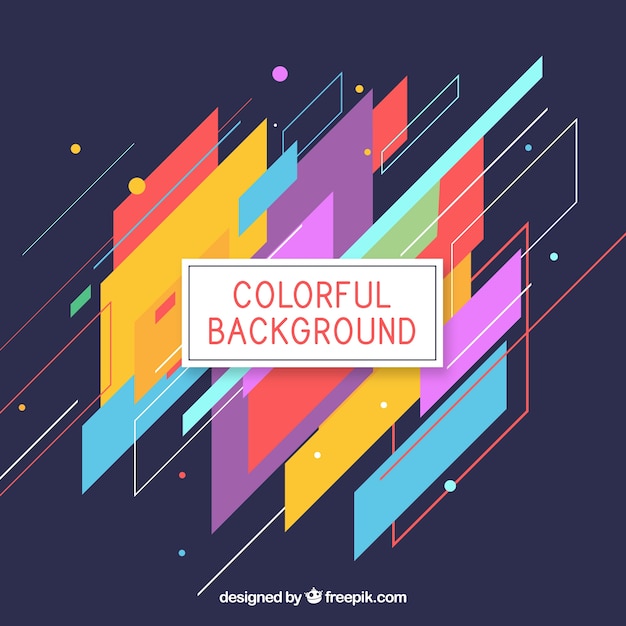 Fondo colorido con formas diferentes
