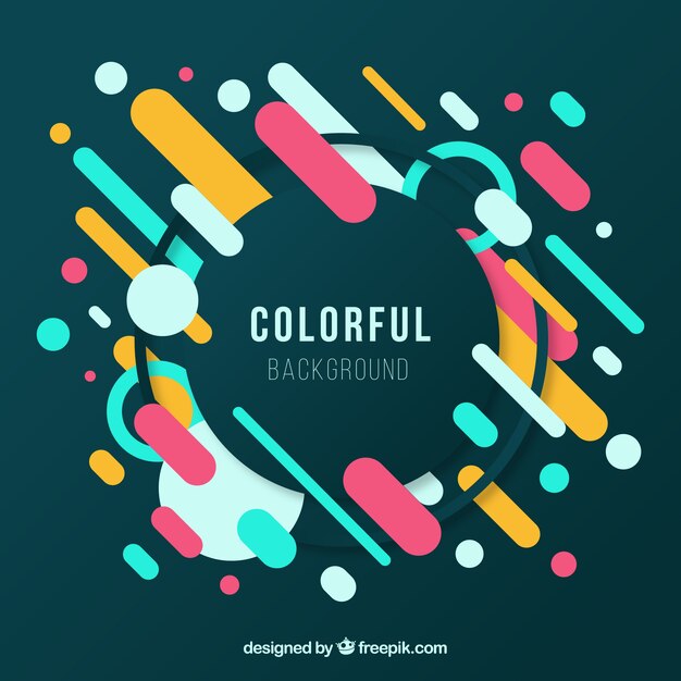 Fondo colorido con formas diferentes