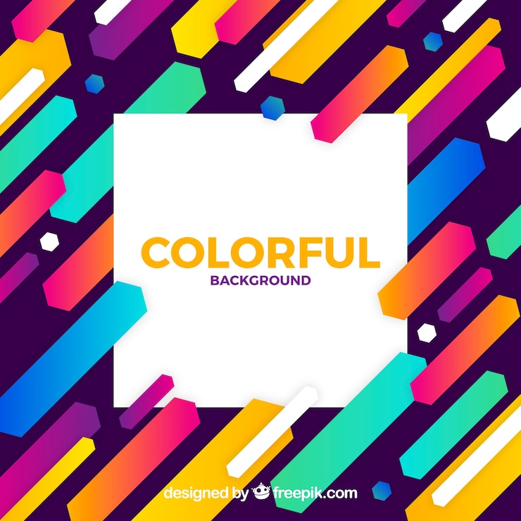 Vector gratuito fondo colorido con formas diferentes