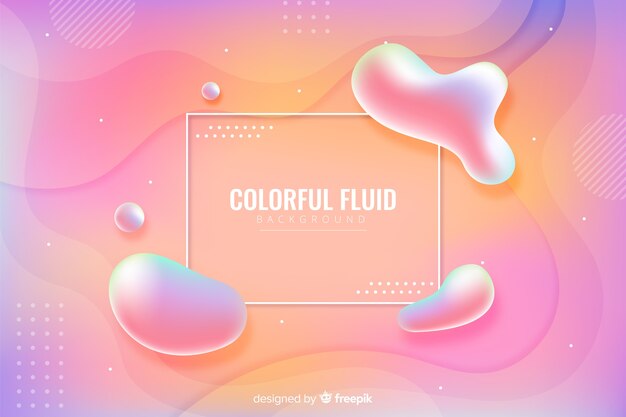 Fondo colorido de formas fluidas tridimensionales