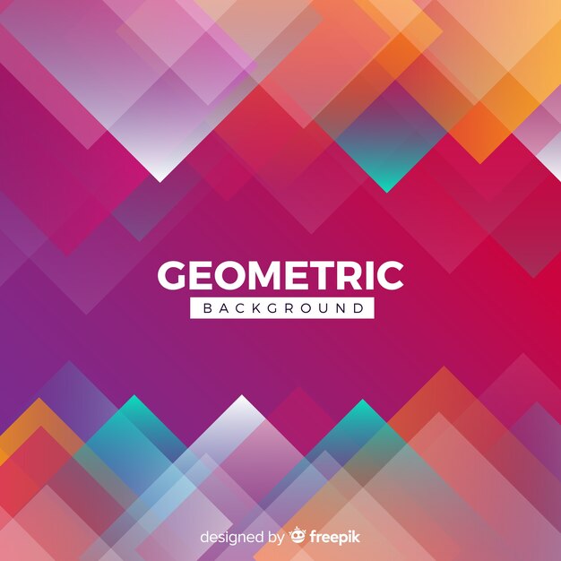 Fondo colorido de formas geométricas con degradado