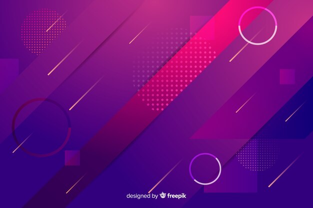 Fondo colorido de formas geométricas con degradado