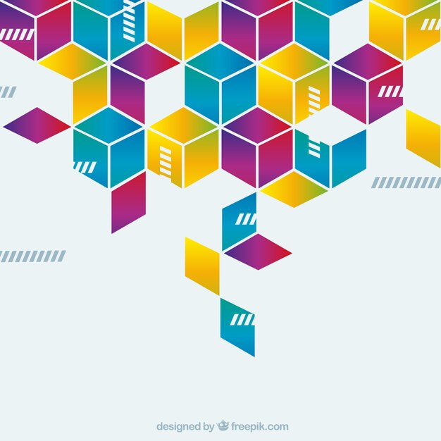 Fondo colorido con formas geométricas