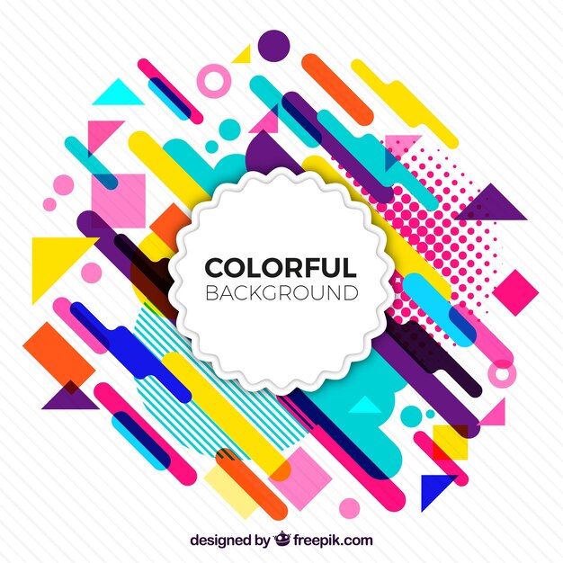 Fondo colorido con formas geométricas