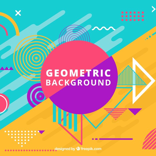 Fondo colorido con formas geométricas