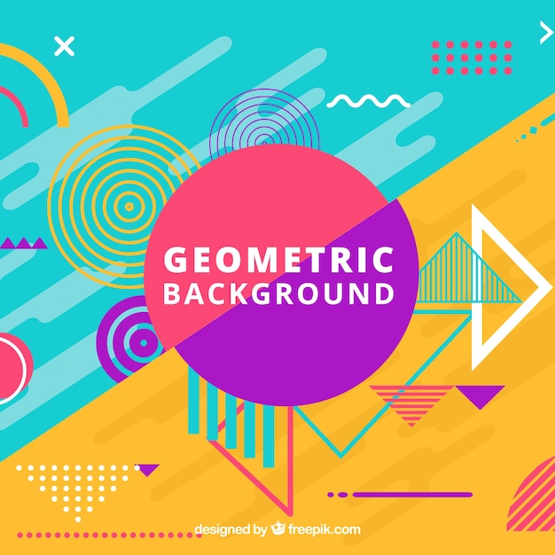 Fondo colorido con formas geométricas