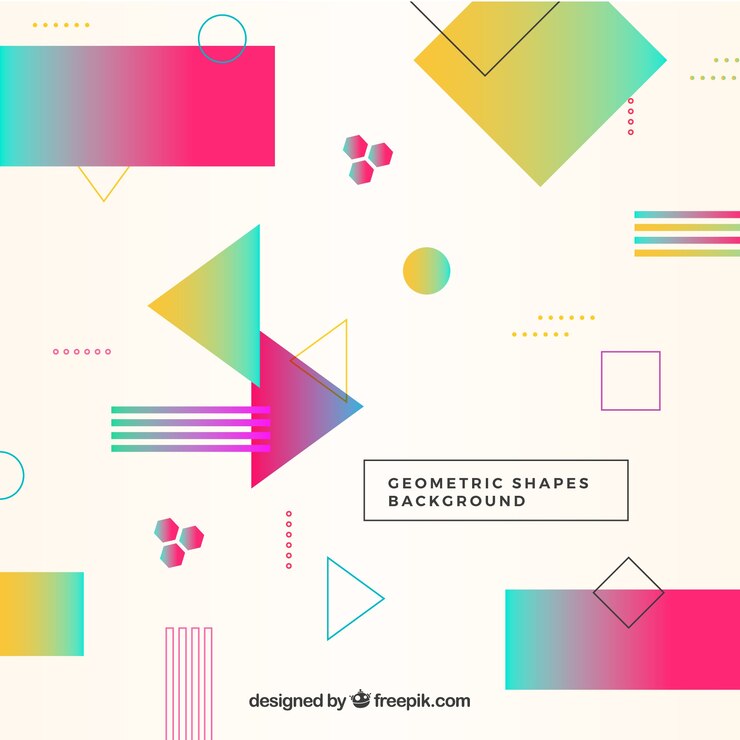 Vector gratuito fondo colorido con formas geométricas