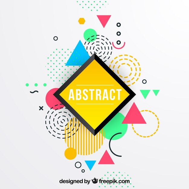 Fondo colorido con formas geométricas