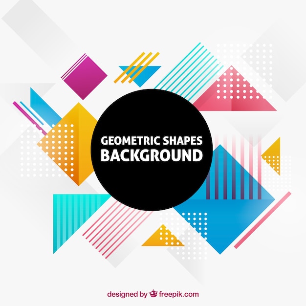 Fondo colorido con formas geométricas