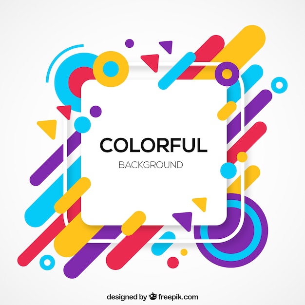 Fondo colorido con formas geométricas