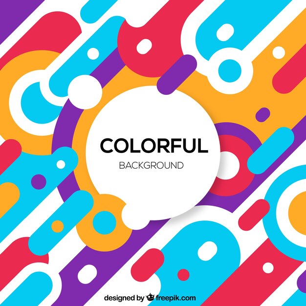 Fondo colorido con formas geométricas