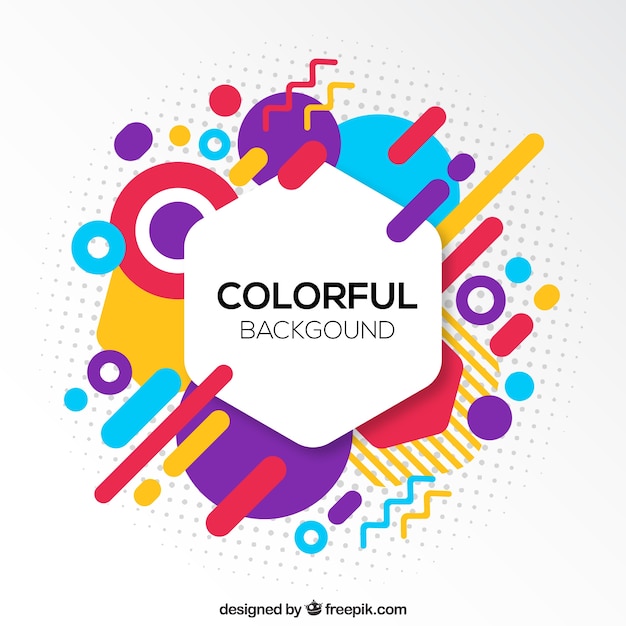 Fondo colorido con formas geométricas