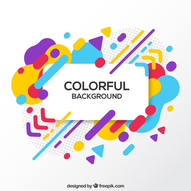 Fondo colorido con formas geométricas