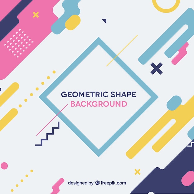 Vector gratuito fondo colorido con formas geométricas