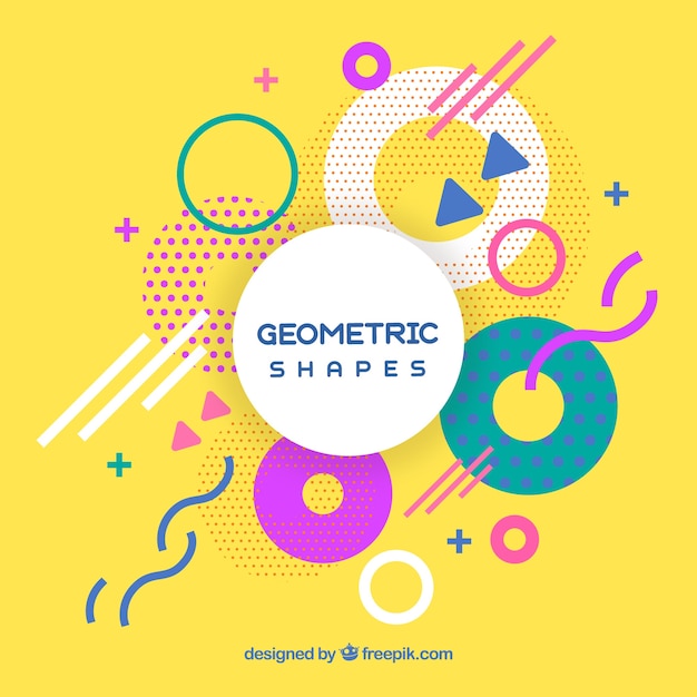 Fondo colorido con formas geométricas