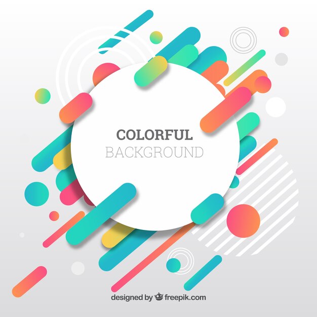 Fondo colorido con formas geométricas