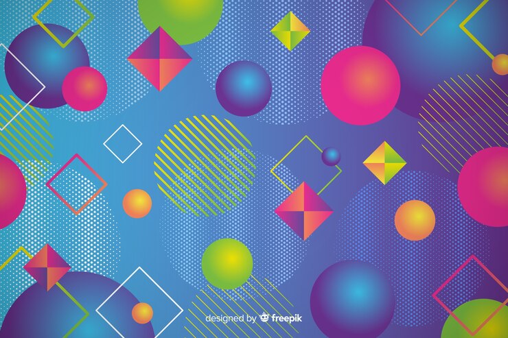 Vector gratuito fondo colorido con formas geométricas