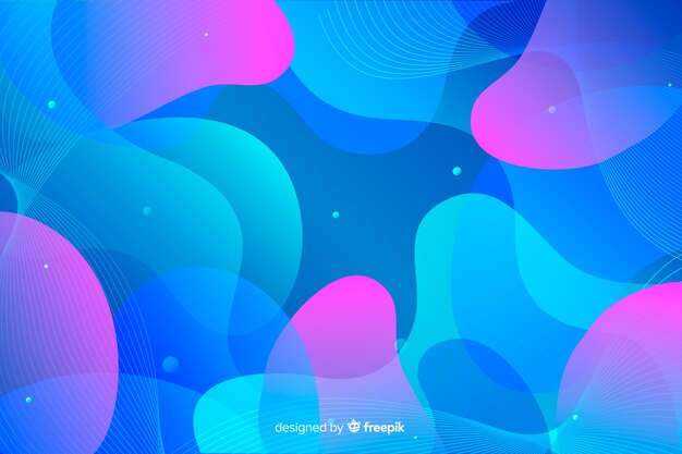 Fondo colorido formas onduladas