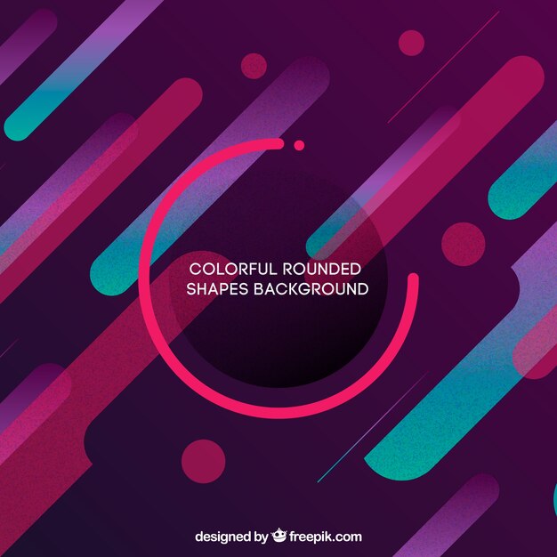 Fondo colorido con formas redondeadas