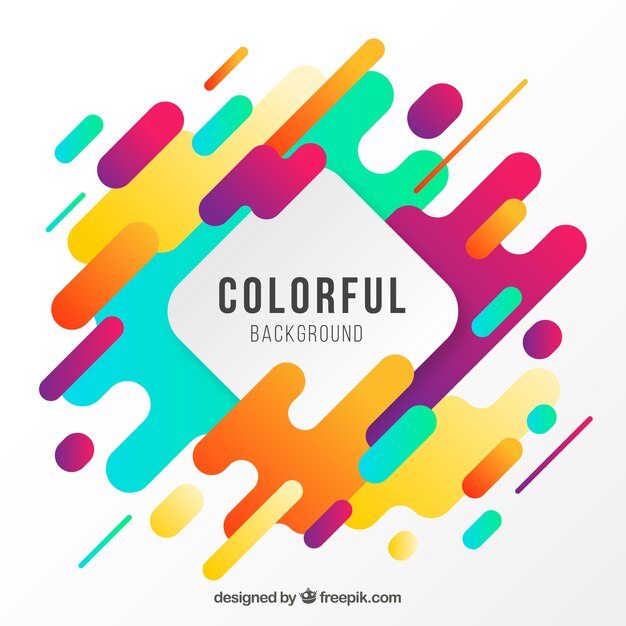Fondo colorido con formas redondeadas