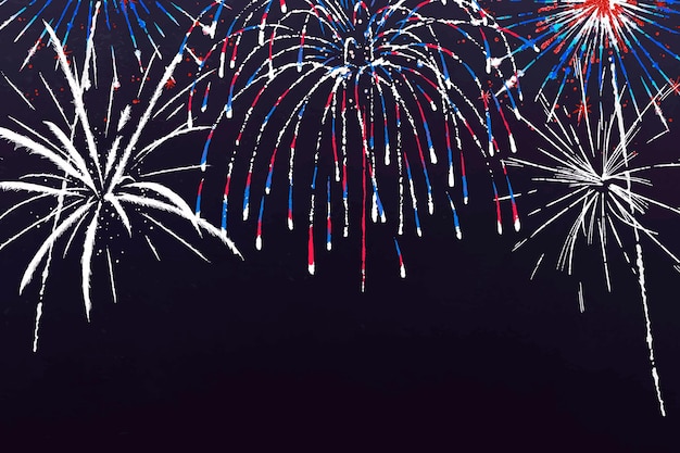 Fondo colorido de fuegos artificiales en tema de celebración