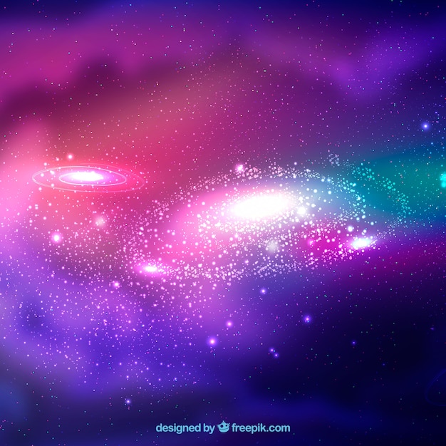 Fondo colorido de galaxia 