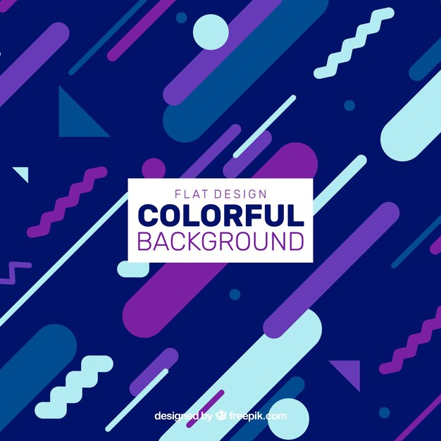 Fondo colorido con geometría