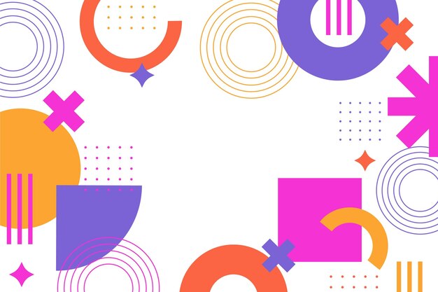 Fondo colorido geométrico diseño plano