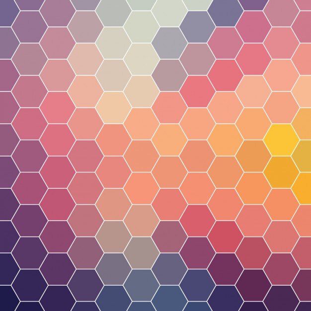 Fondo colorido hecho de formas hexagonales