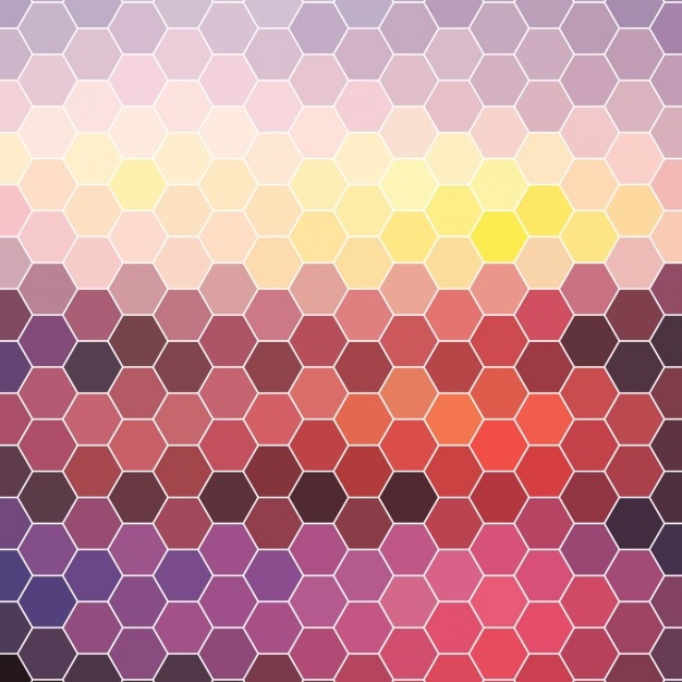 Fondo colorido hecho de hexágonos