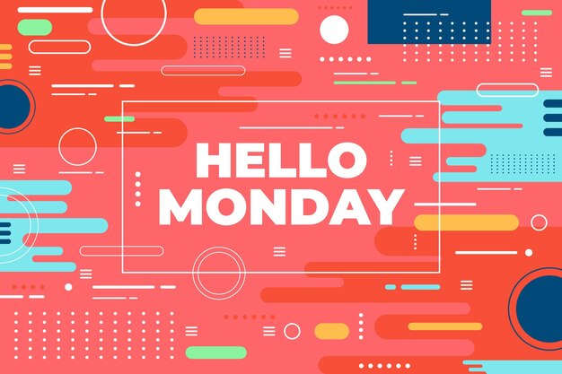 Fondo colorido hola lunes