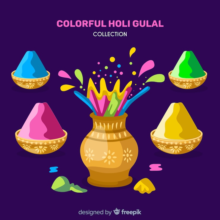 Vector gratuito fondo colorido de holi gulal