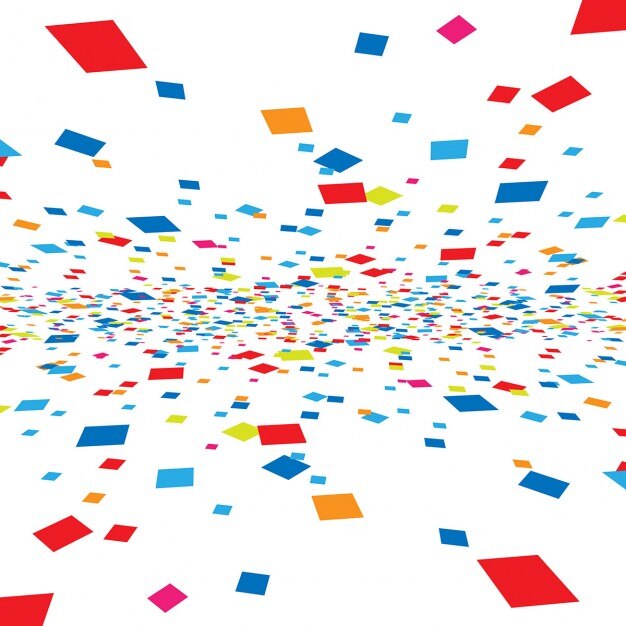 Fondo colorido y moderno de confeti